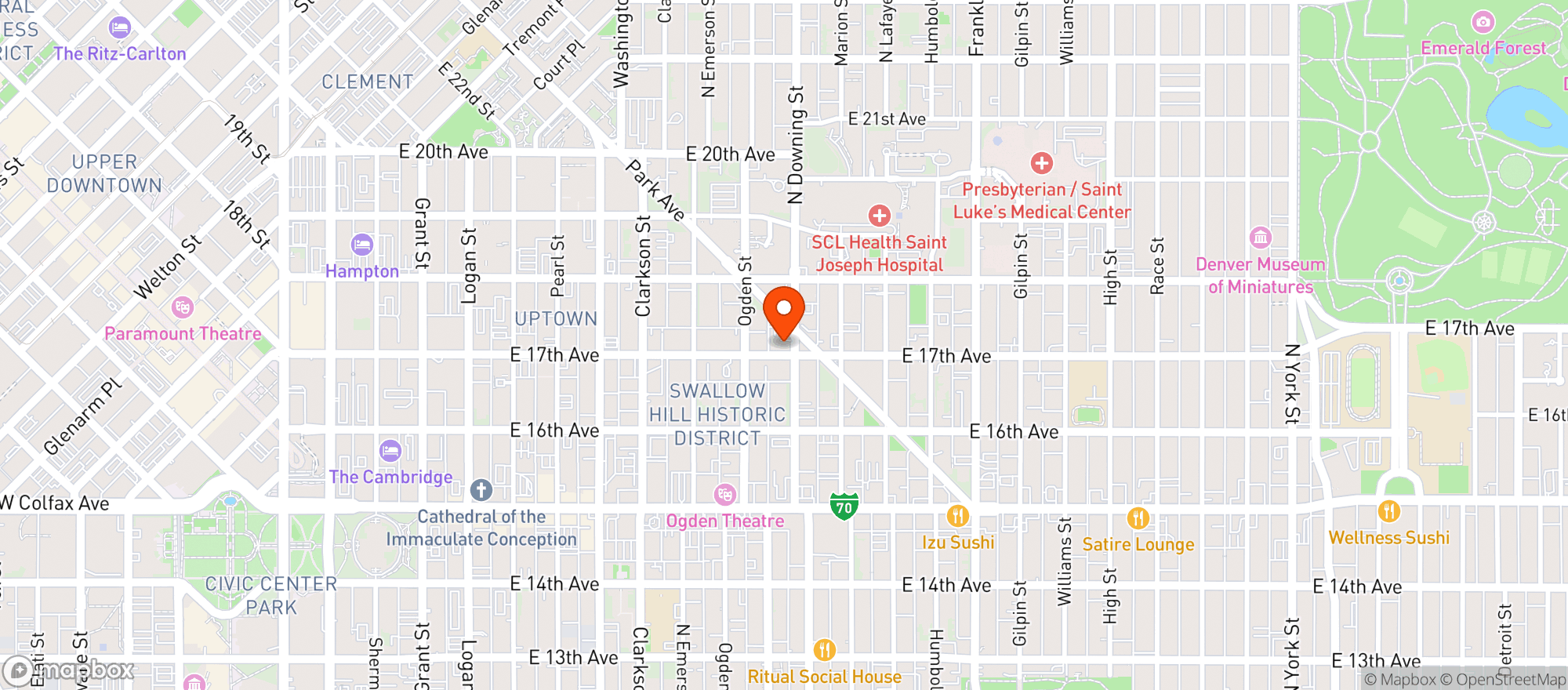 Map showing Stoneys Uptown Joint