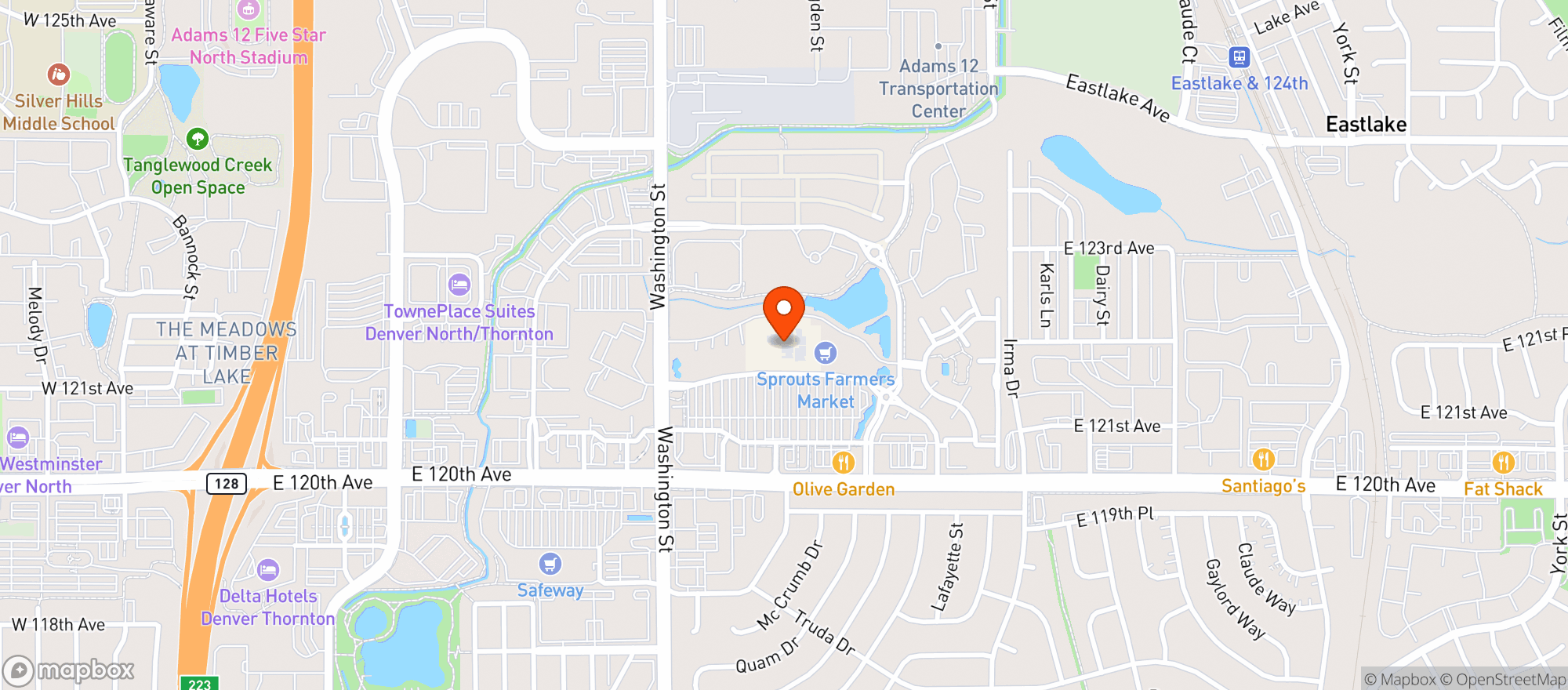 Map showing Target - Thornton