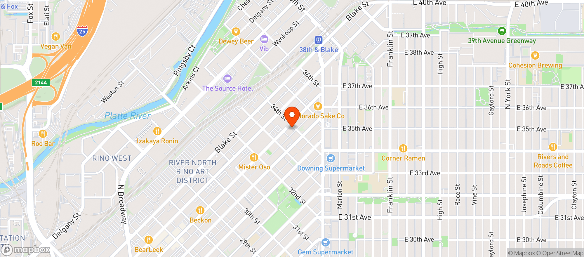 Map showing Proof Wine & Spirits