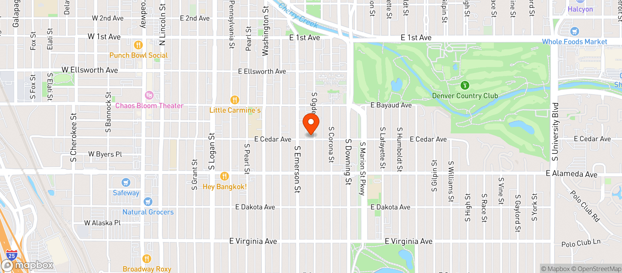 Map showing Country Club Liquors