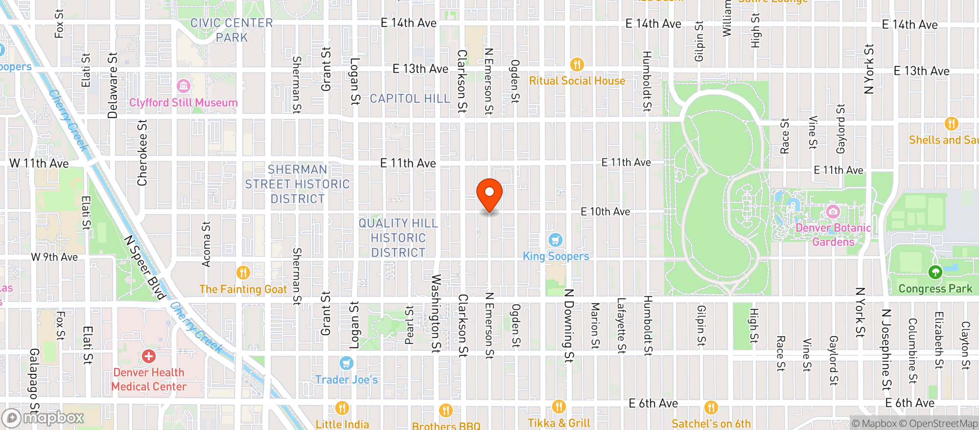 Map showing Denver Liquor Outlet
