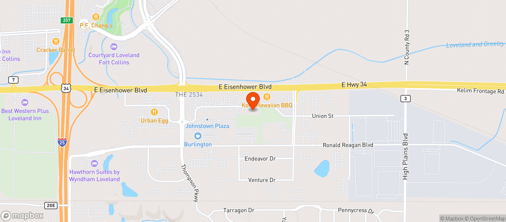 Map showing Coral Bay Wine & Spirits LLC - Johnstown