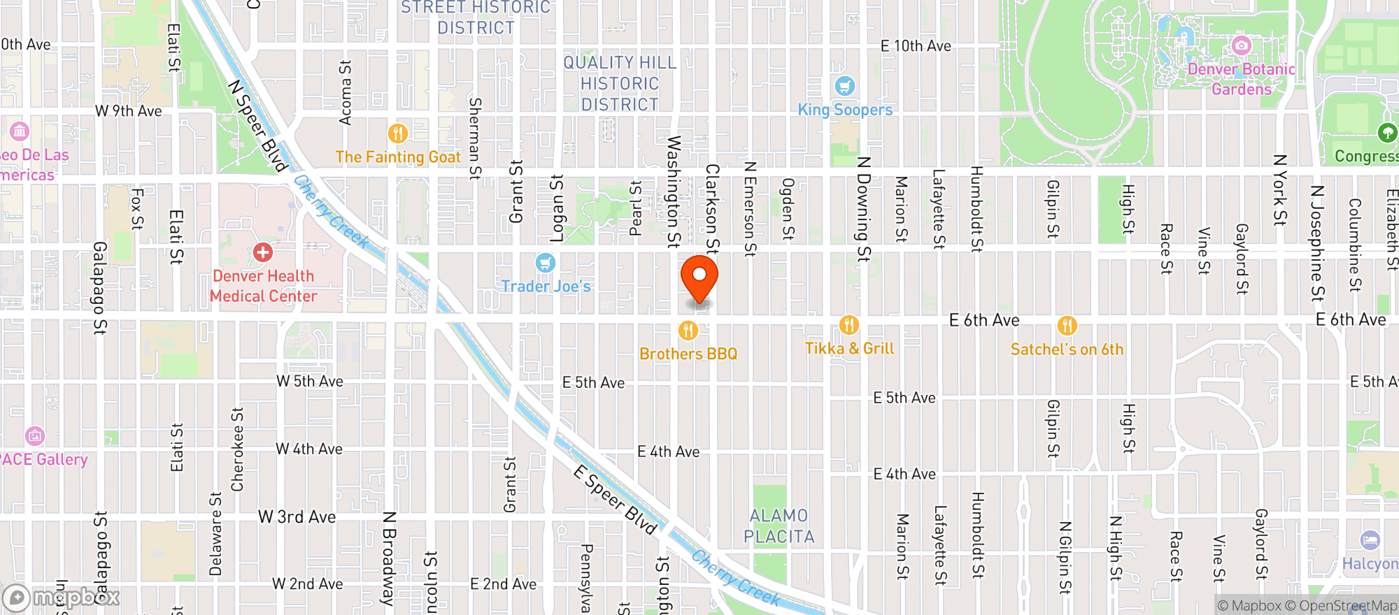 Map showing Fired Cannabis - 6th Ave