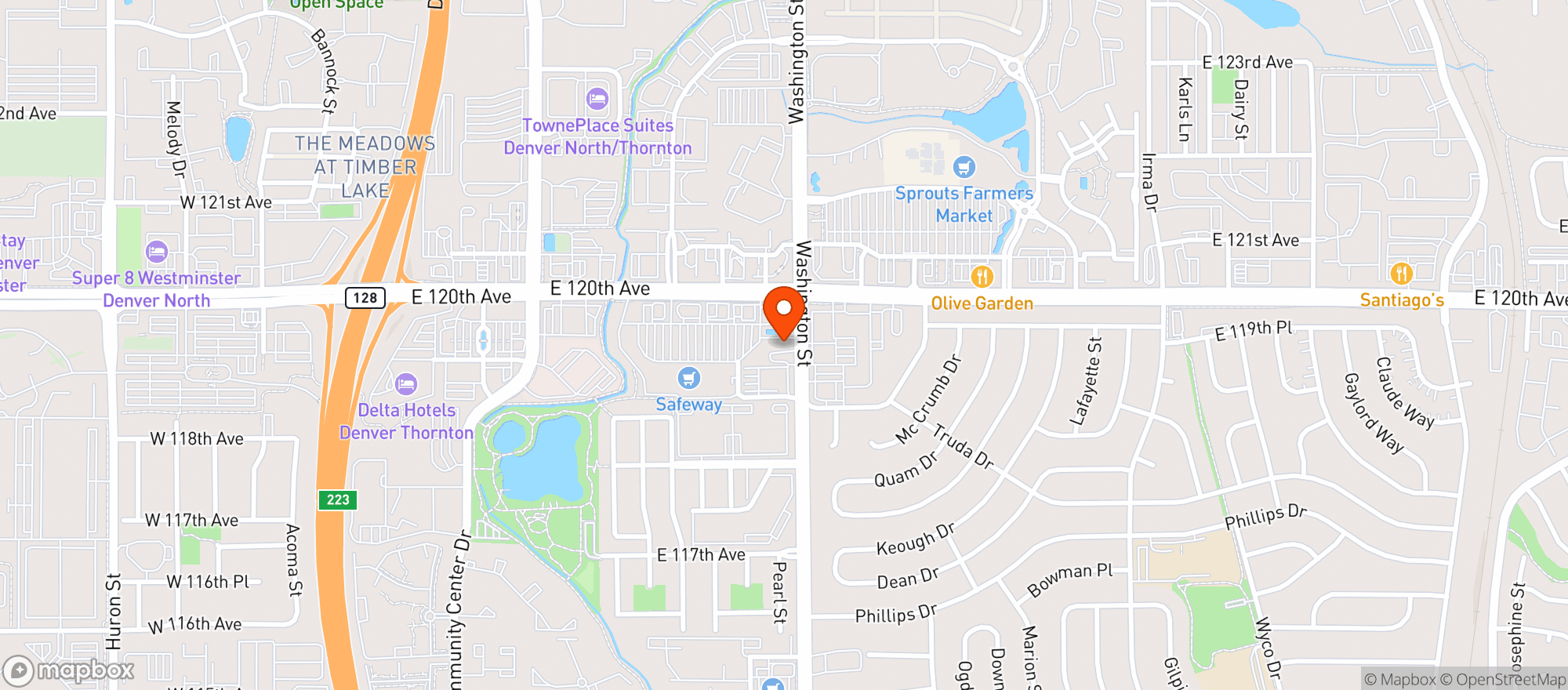 Map showing IgadI Northglenn