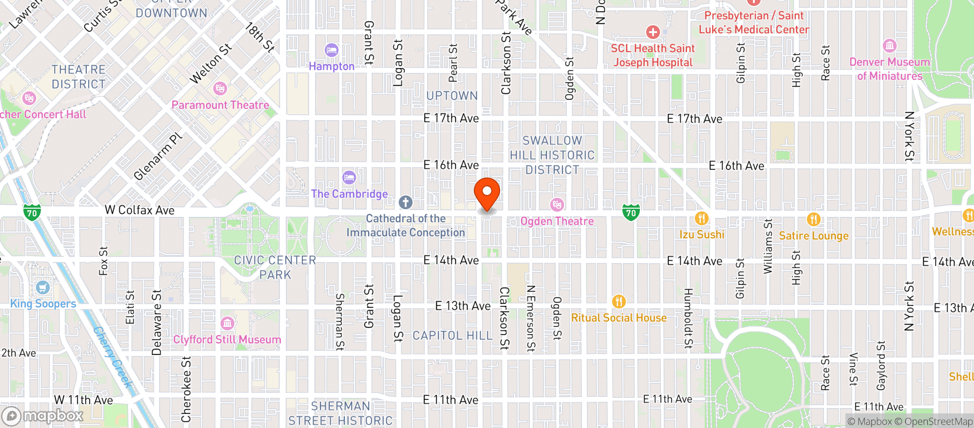 Map showing The 1 Up