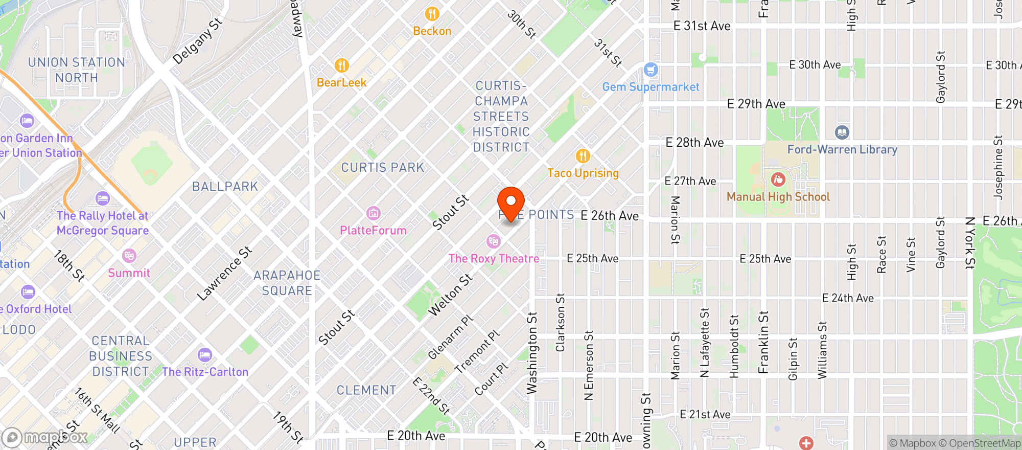 Map showing Denver Kush Club 