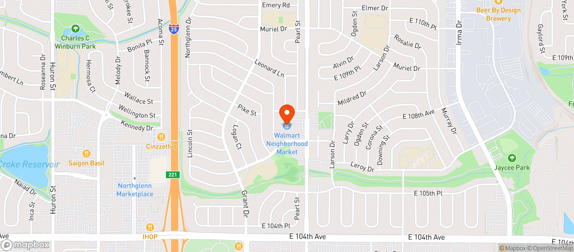 Map showing Walmart 4747