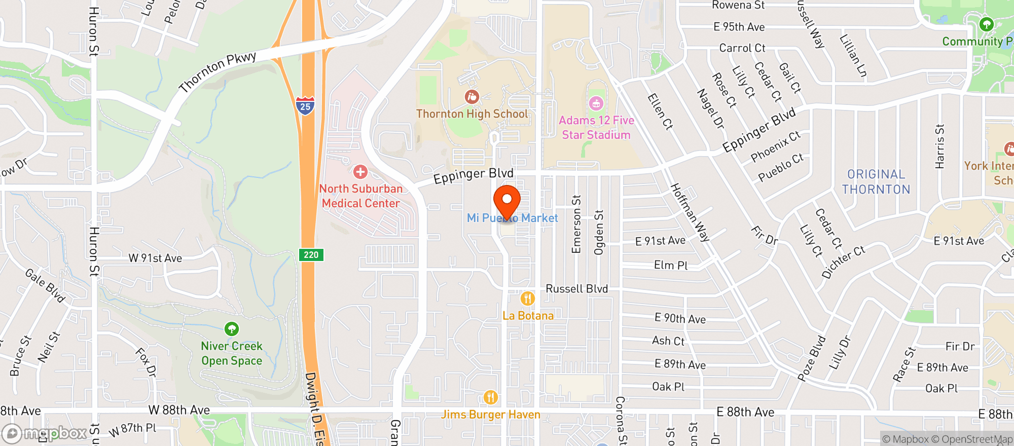 Map showing Albertsons Safeway