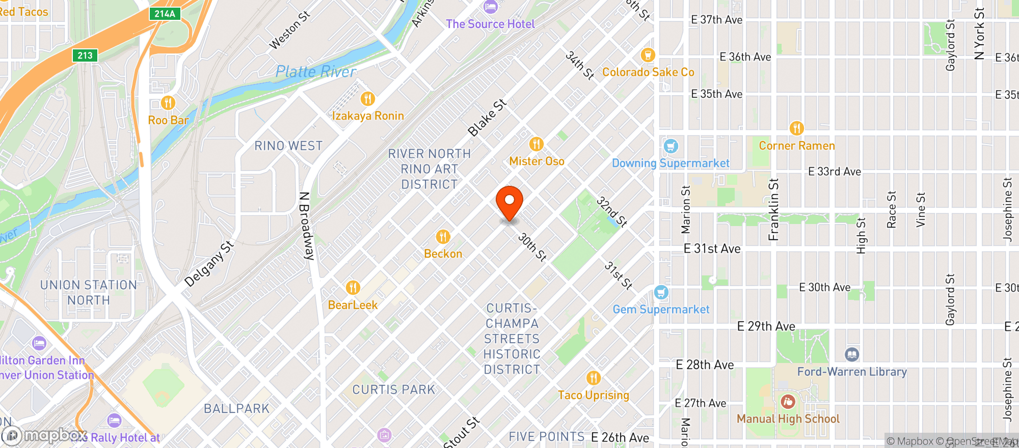 Map showing Beacon The - I Love Cake