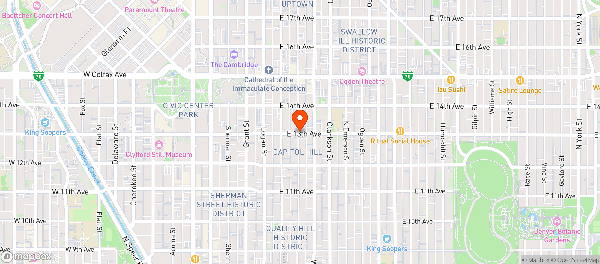 Map showing Capitol Convenience