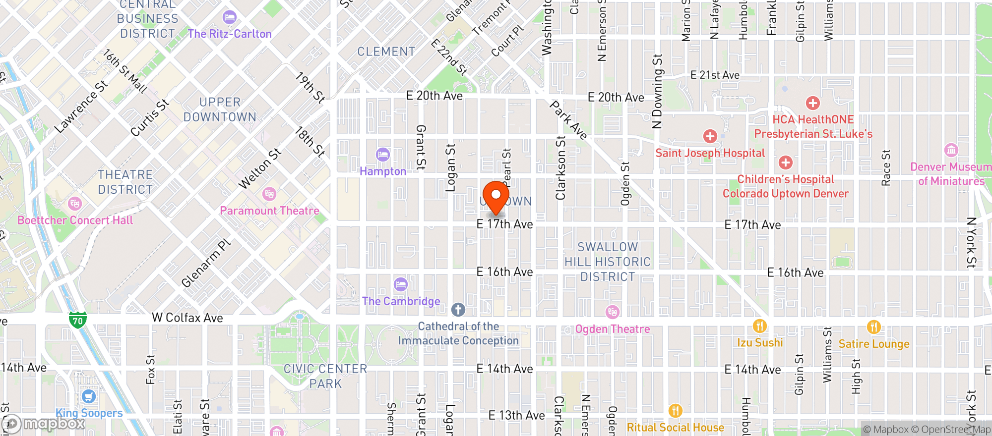 Map showing Steubens