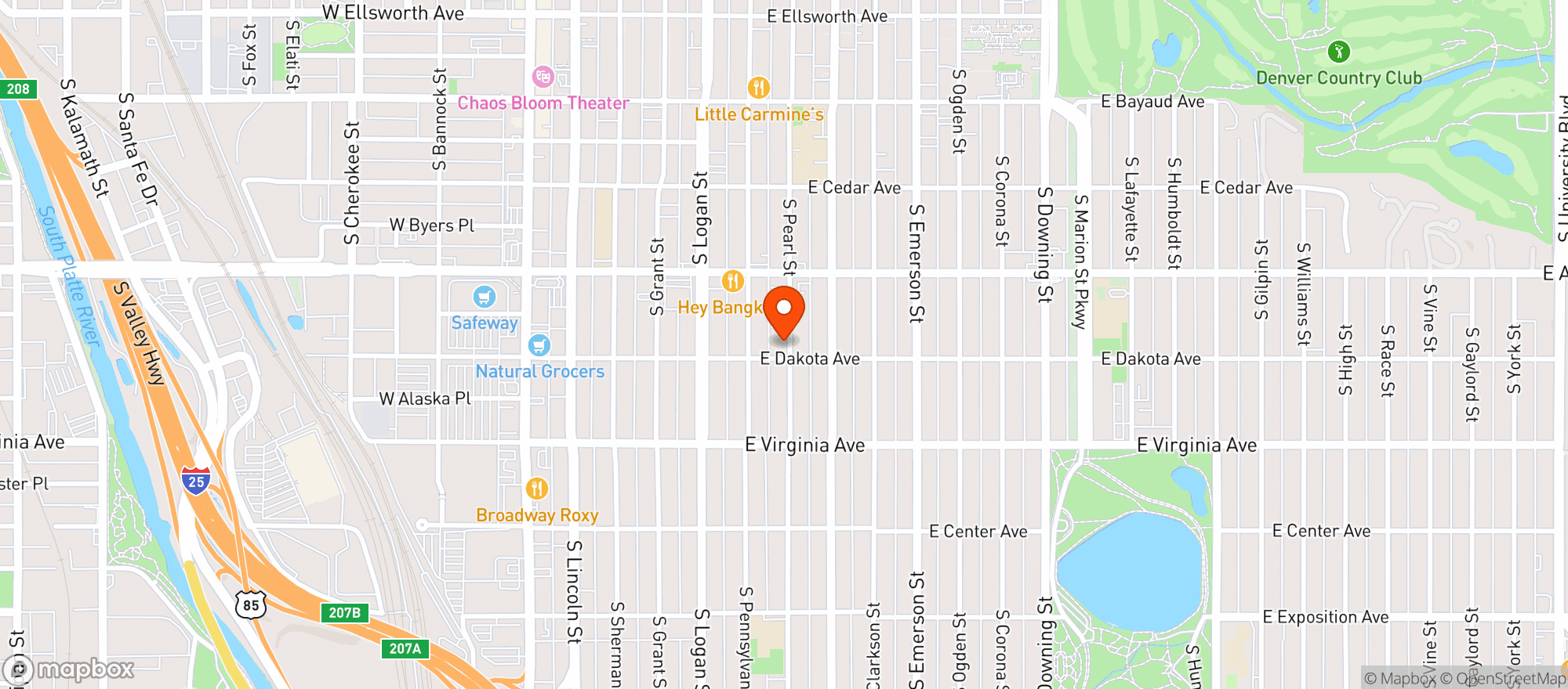 Map showing Candlelight Tavern