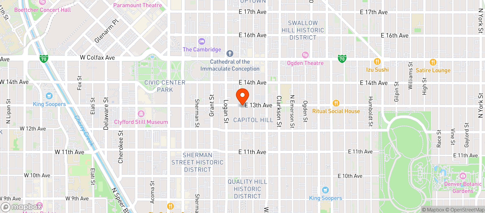 Map showing Pub On Penn