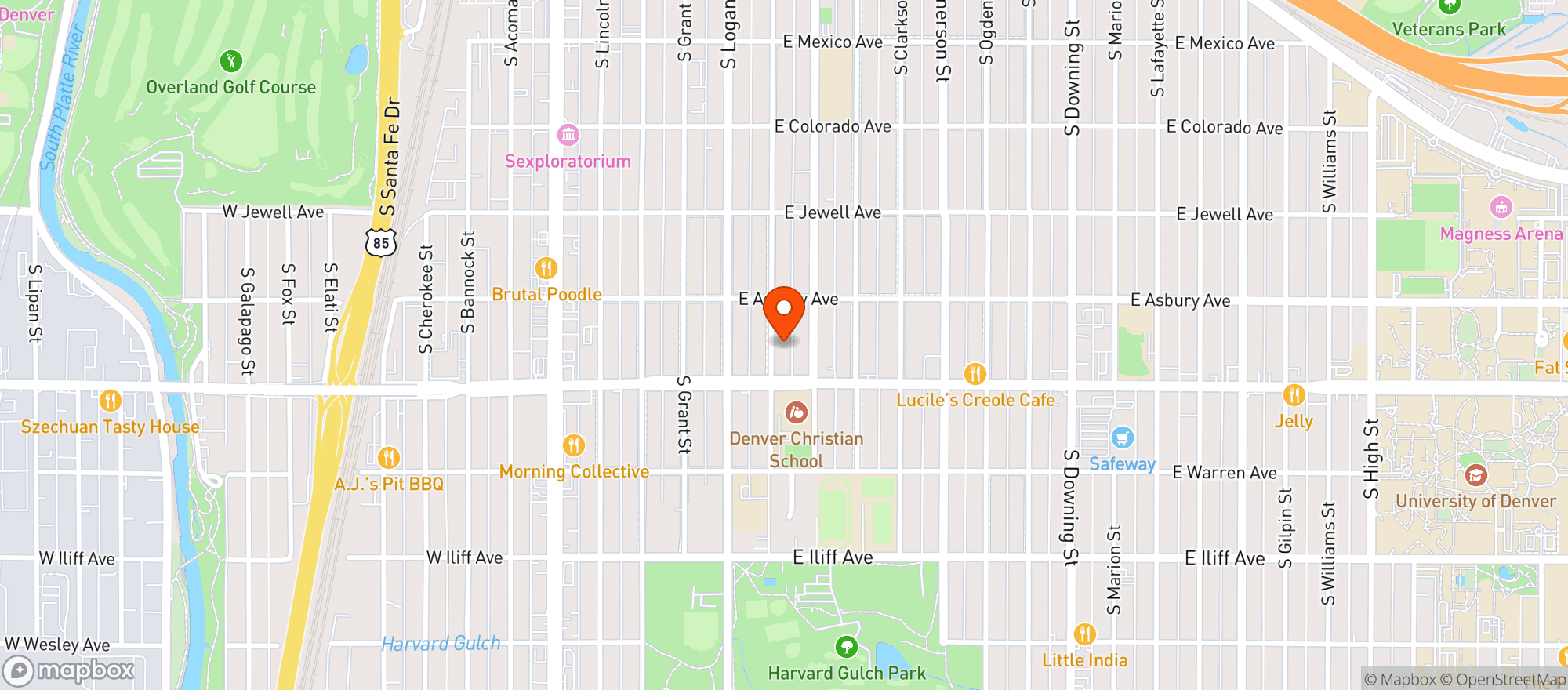 Map showing Choice & Co