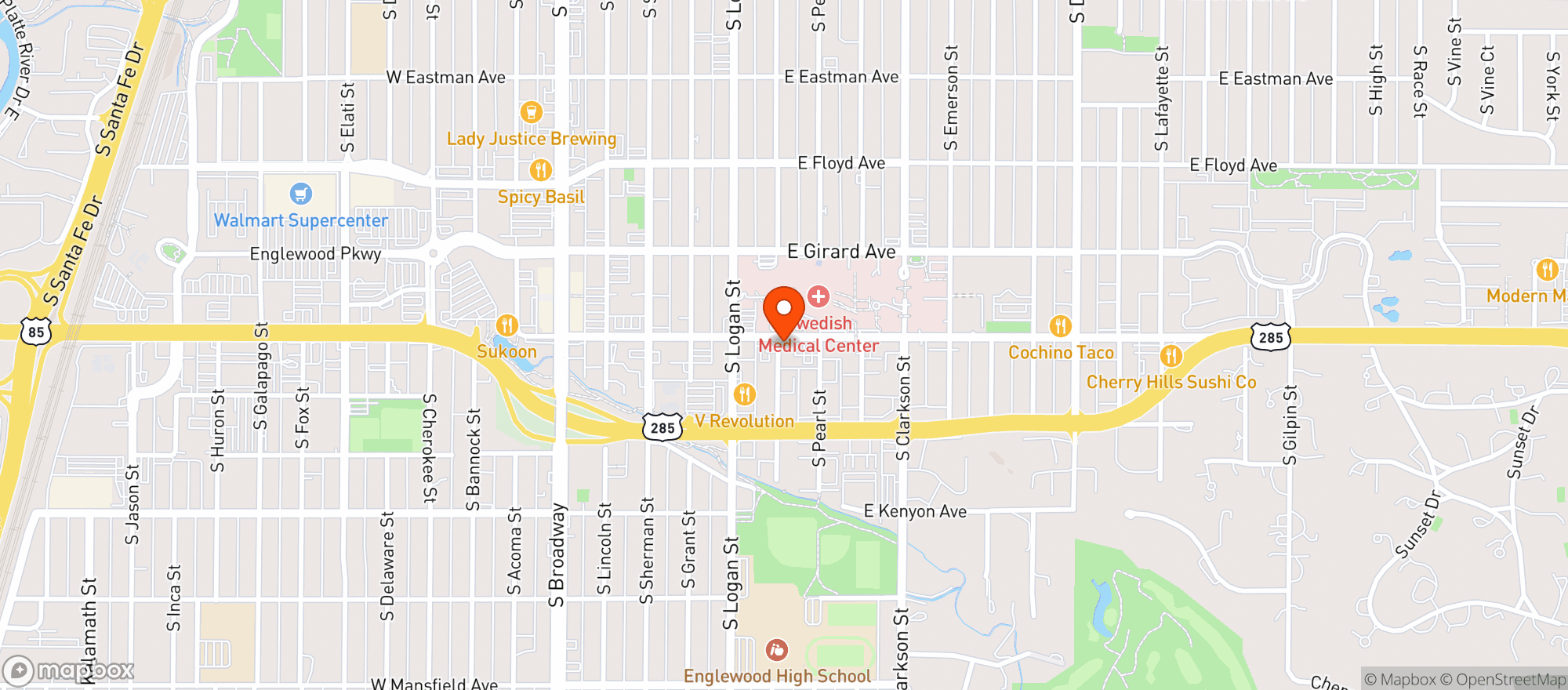 Map showing Penn Street Kitchen