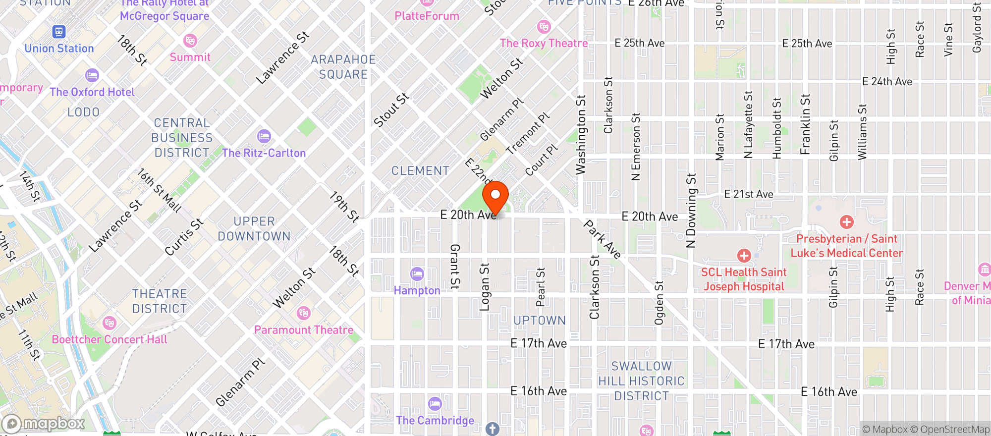 Map showing Horseshoe Lounge The