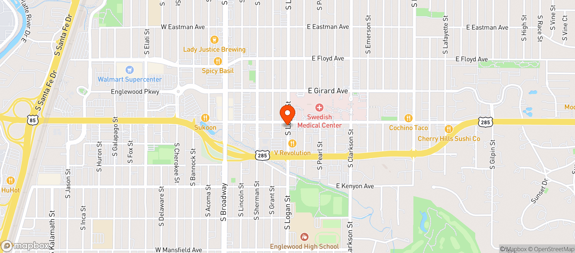 Map showing Shop N Go