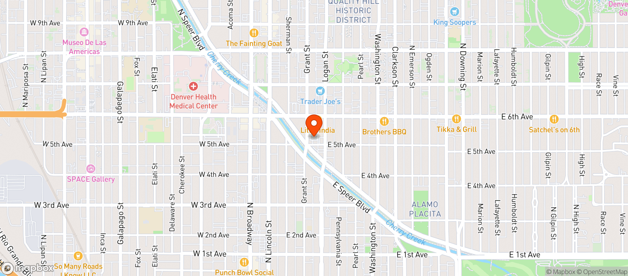 Map showing Native Roots Apothecary