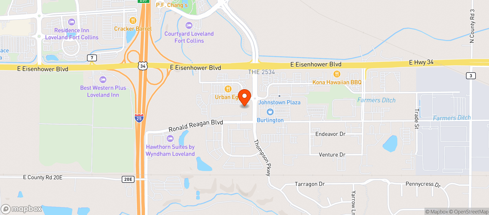 Map showing Timberline Liquor
