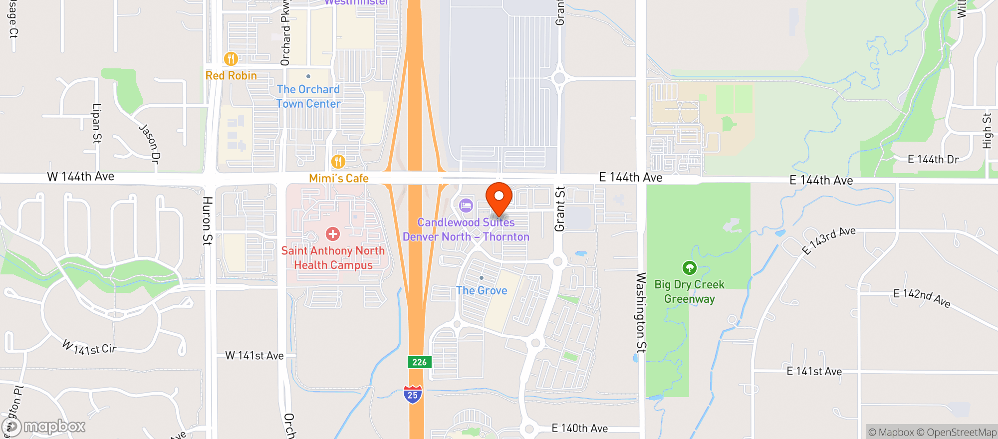 Map showing Grove Liquor