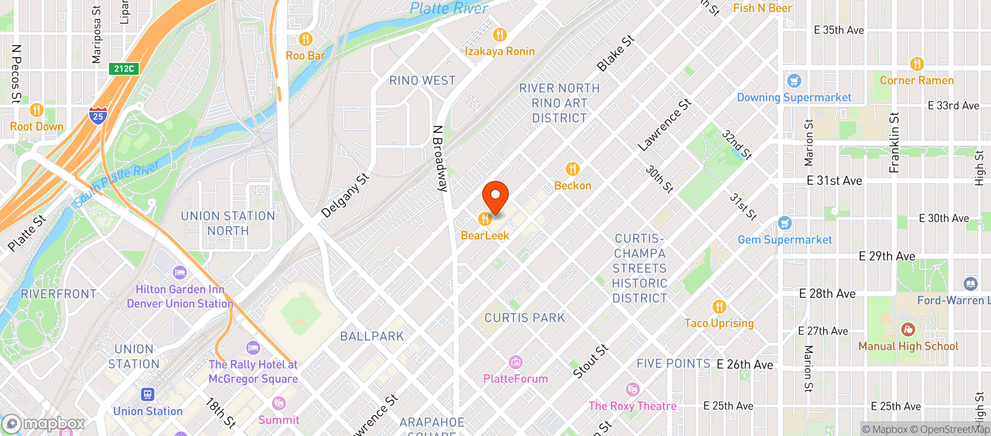 Map showing HONEY ELIXIR BAR