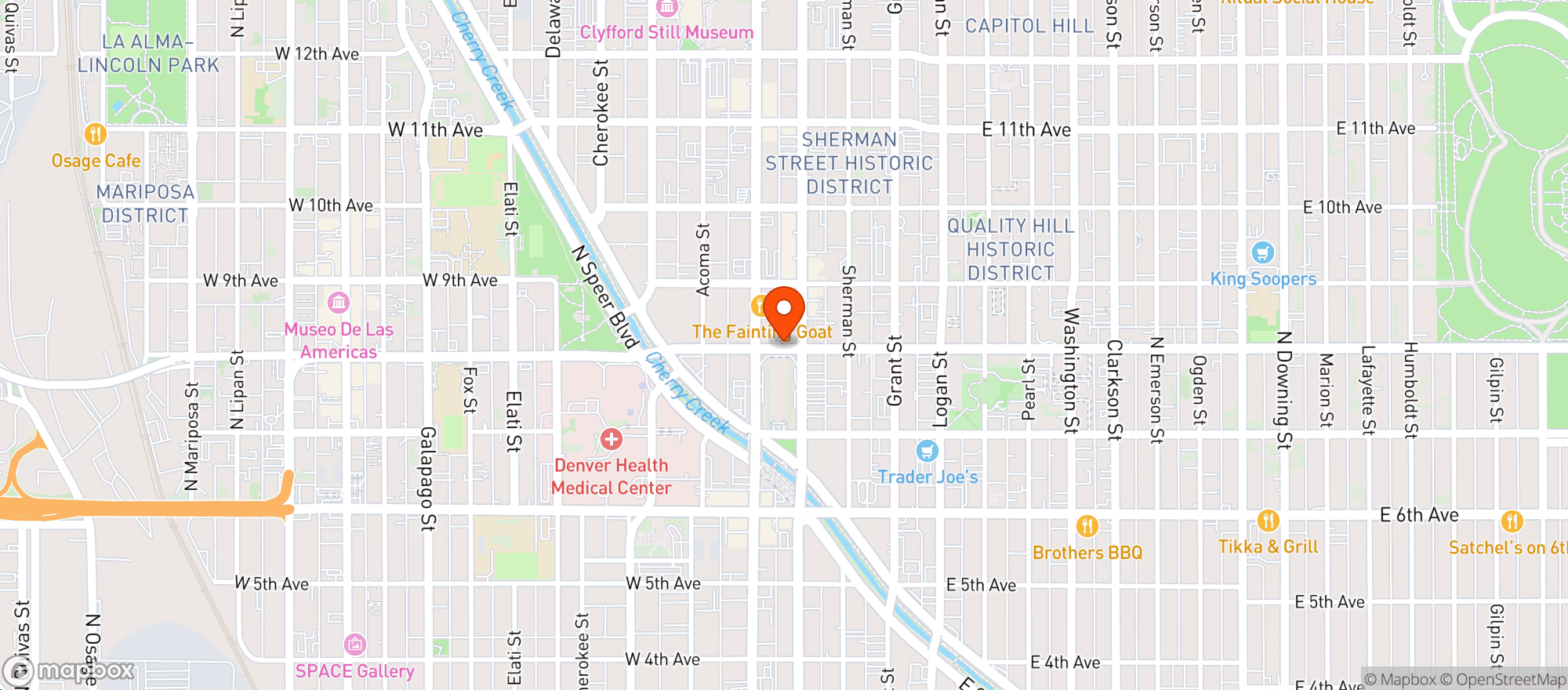 Map showing Watsons Wine & Spirits