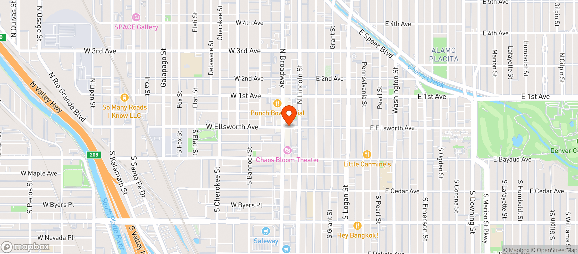 Map showing Dougherty's Restaurant & Pub