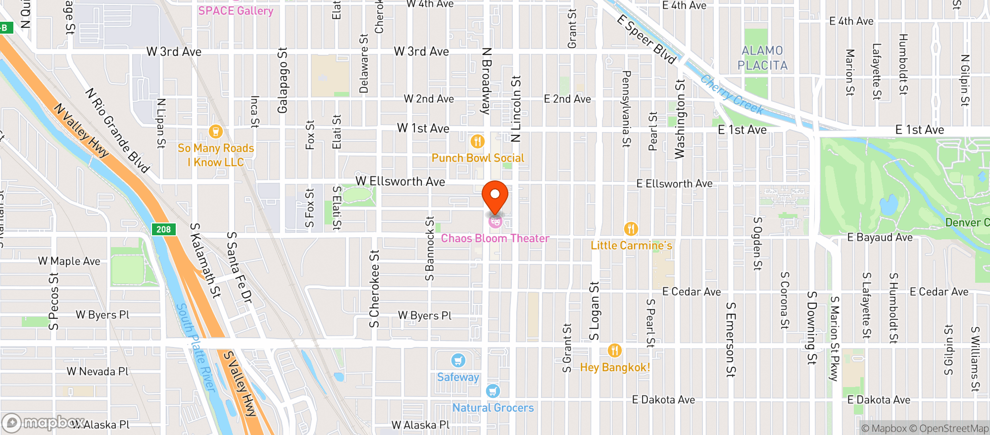 Map showing Hq