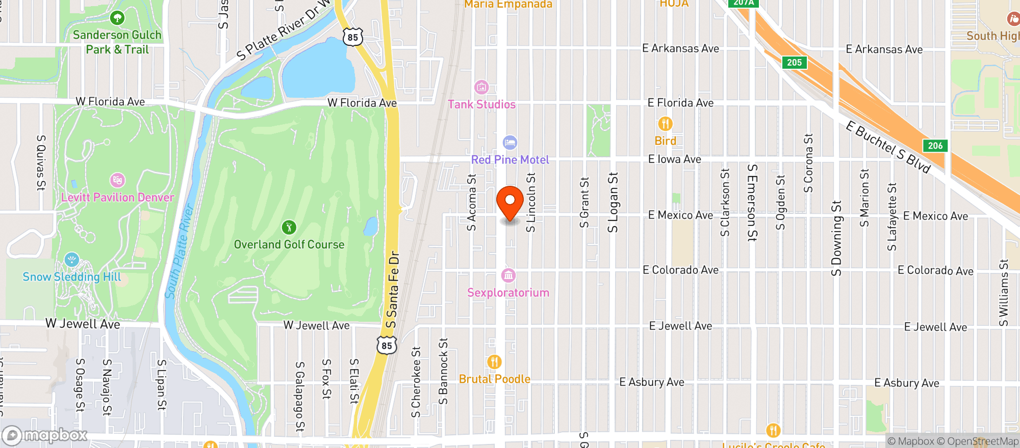 Map showing Grandma's House