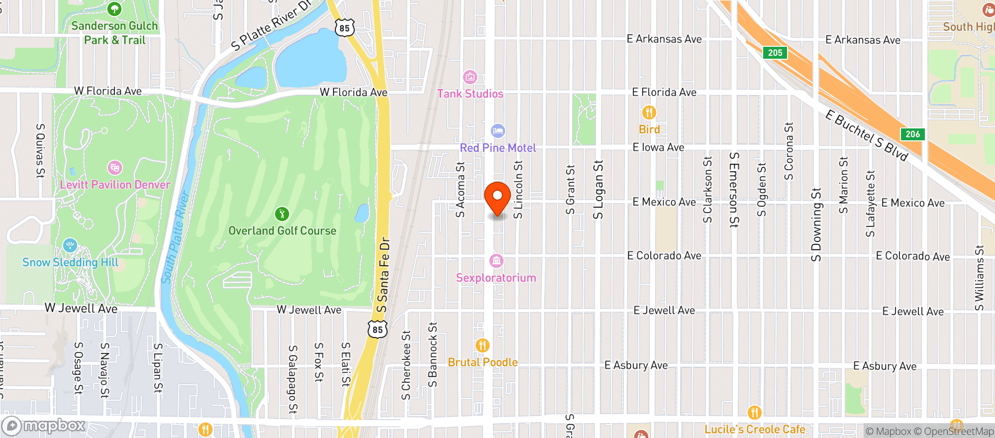 Map showing Good Chemistry Broadway