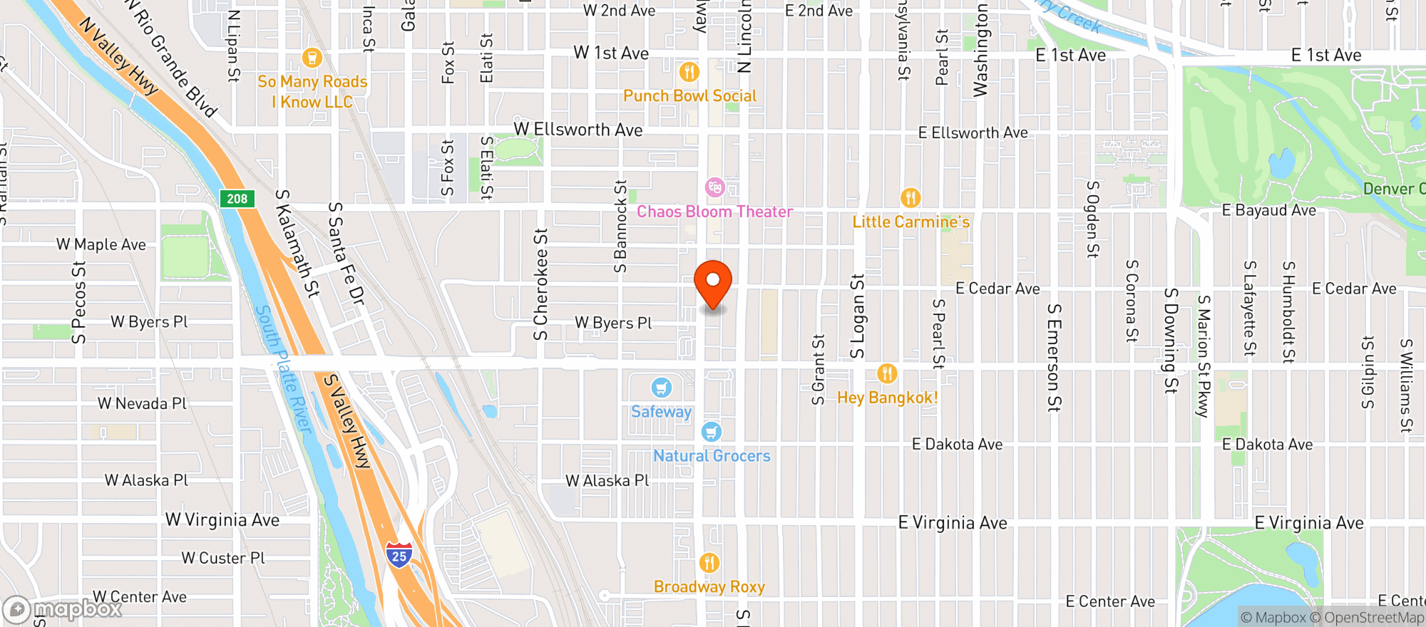 Map showing Home Liquors