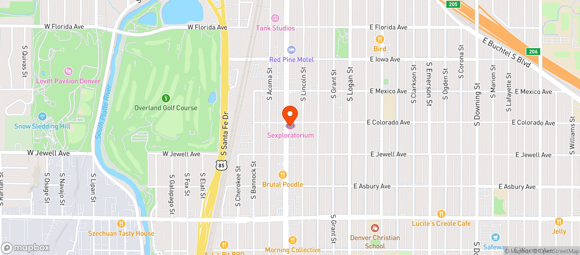 Map showing Ganja Gourmet
