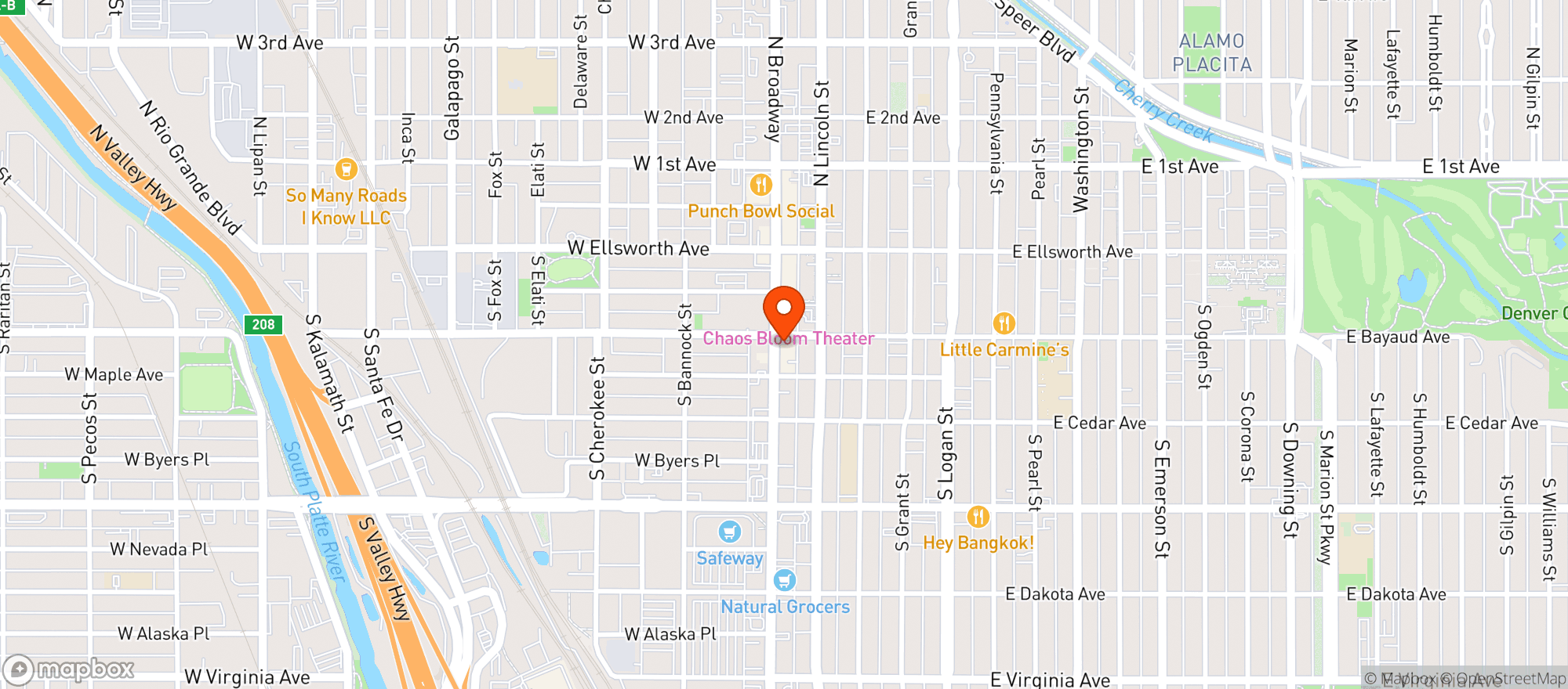 Map showing Sooper B Liquor