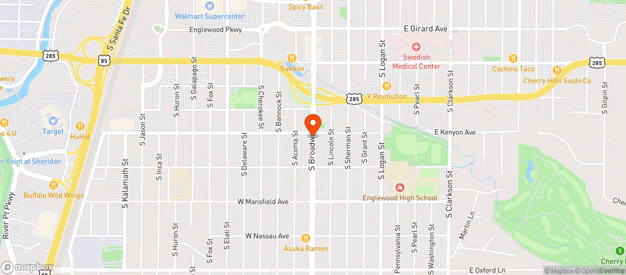 Map showing Jude Liquors
