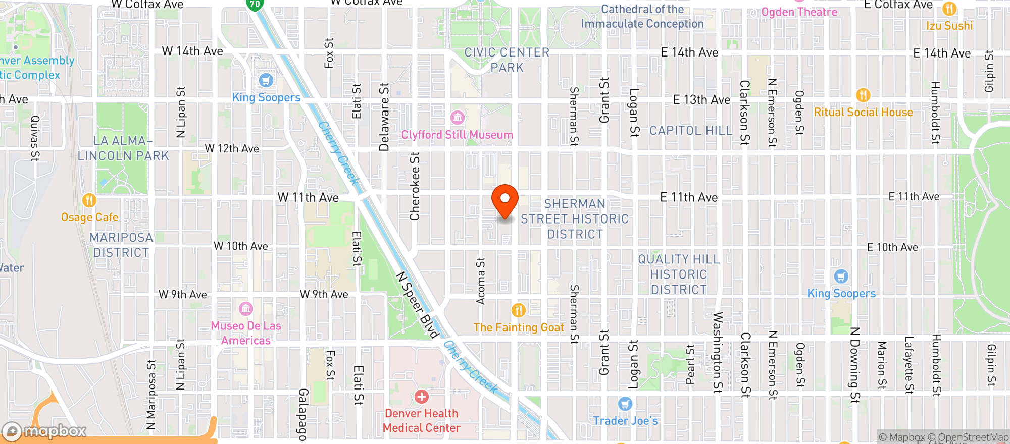 Map showing Camelia Modern Mexican Cuisine