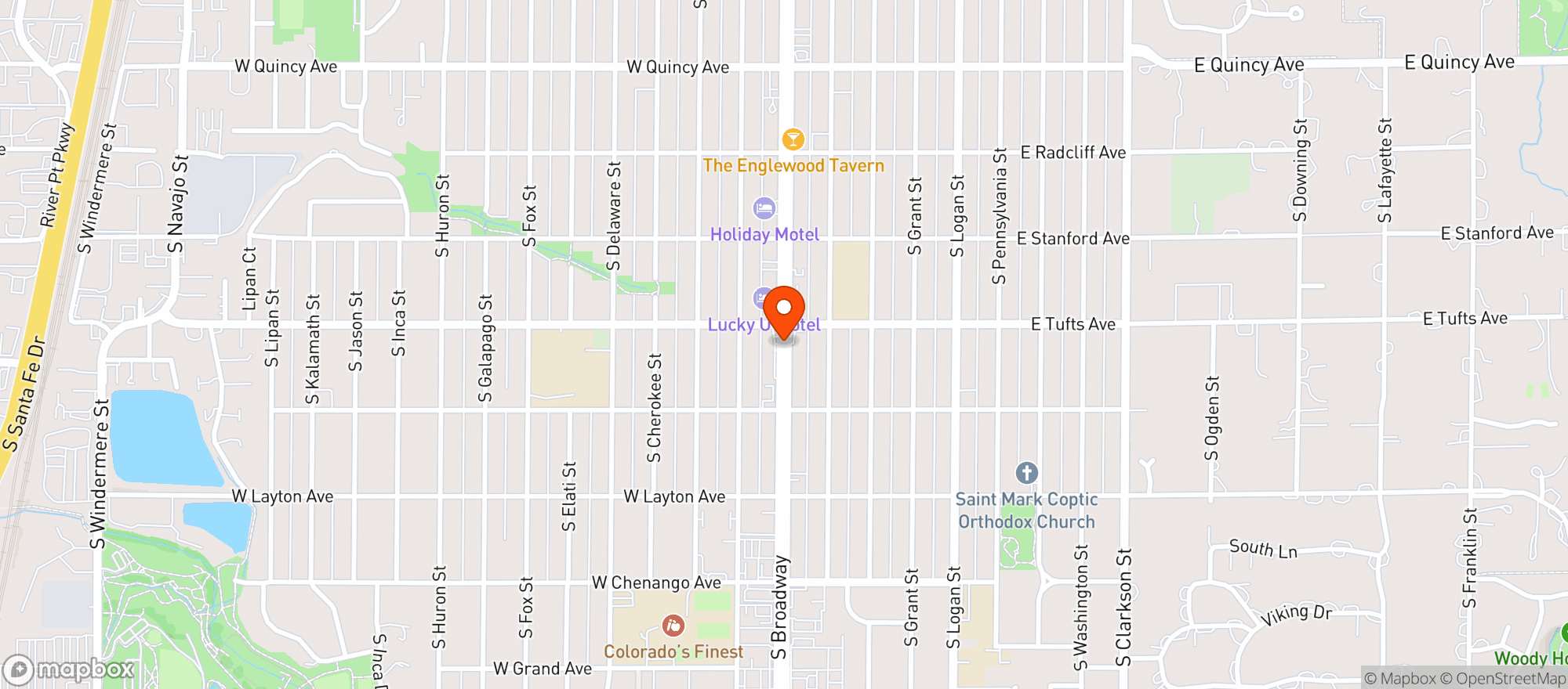 Map showing Broadway Discount Liquors