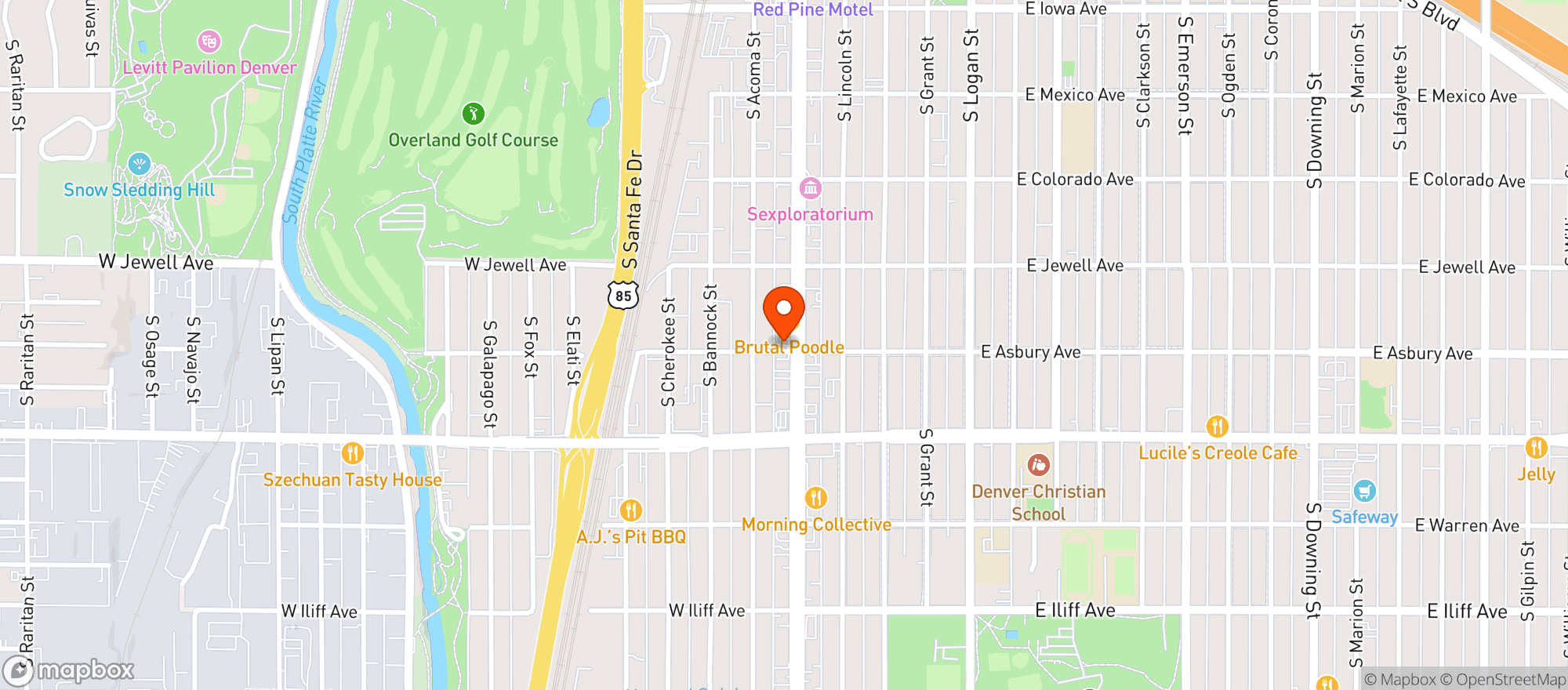Map showing Reefer Madness Broadway