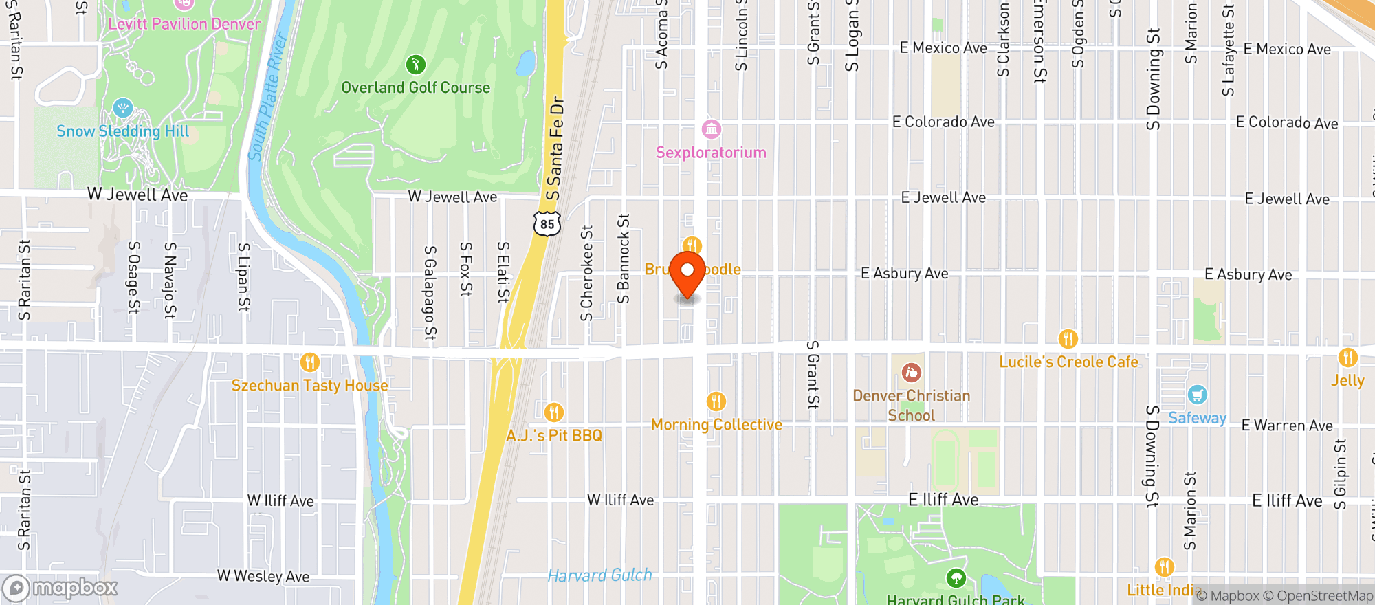 Map showing Sobo Liquors