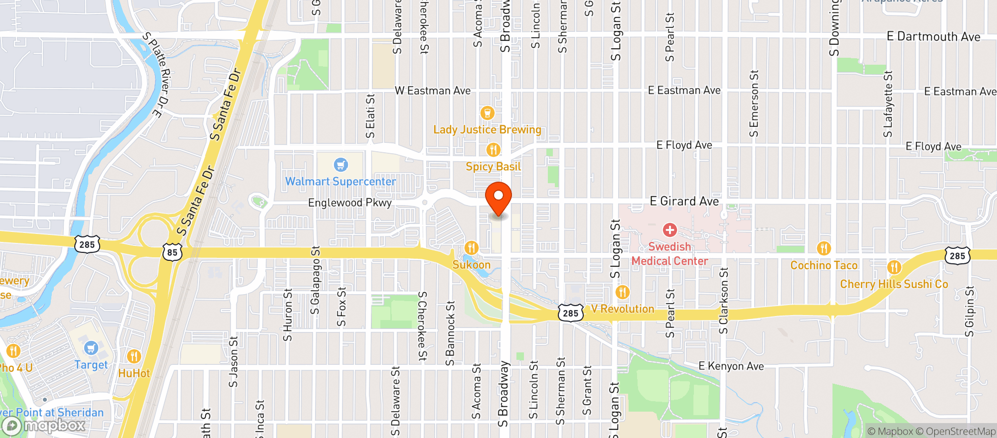 Map showing Englewood Grand