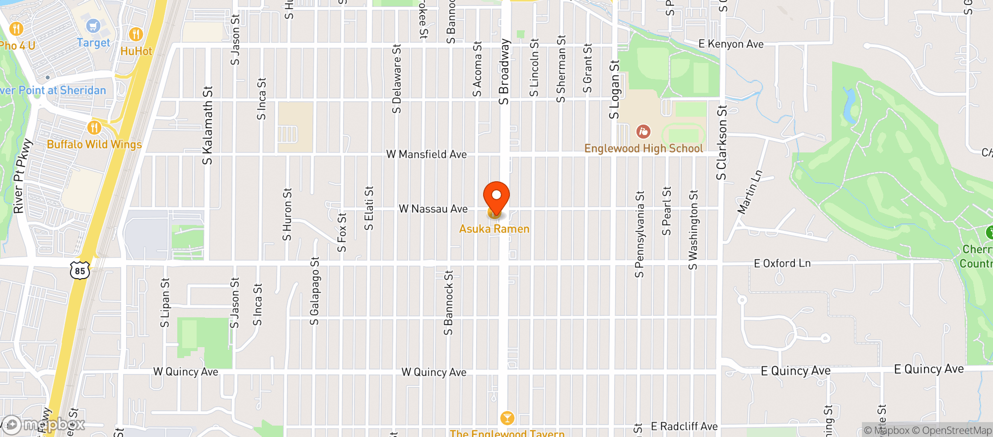 Map showing Broadways Shot Spot