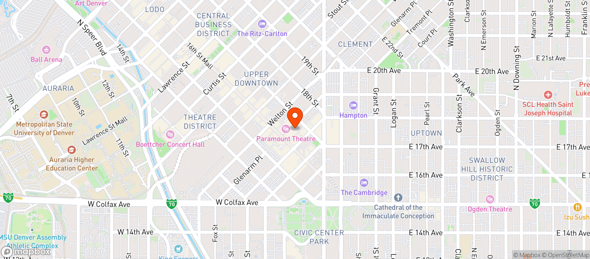 Map showing Earls Kitchen & Bar