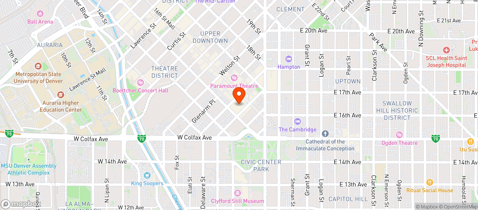 Map showing Yard House