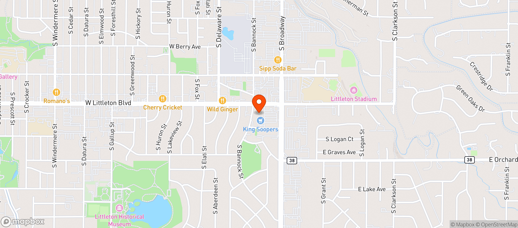 Map showing King Soopers #131