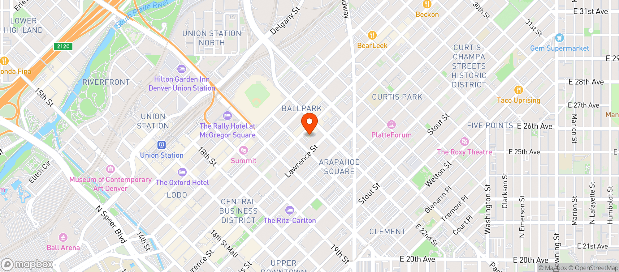 Map showing Encanto Cocina & Cantina