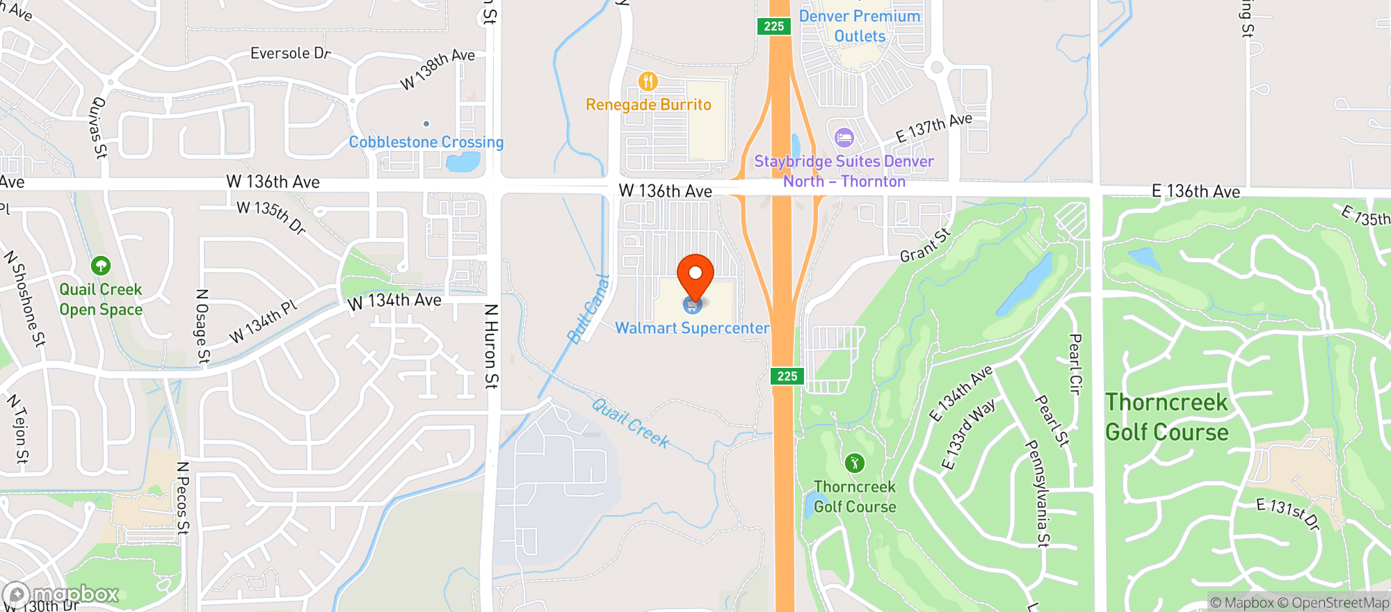 Map showing Walmart 3867