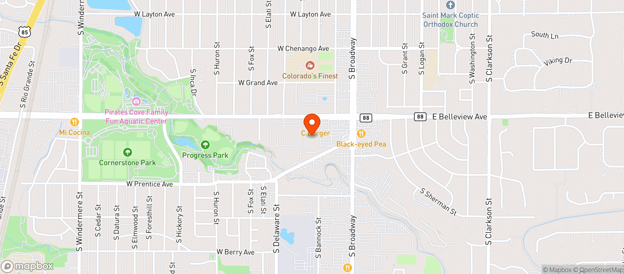 Map showing Liquor Depot