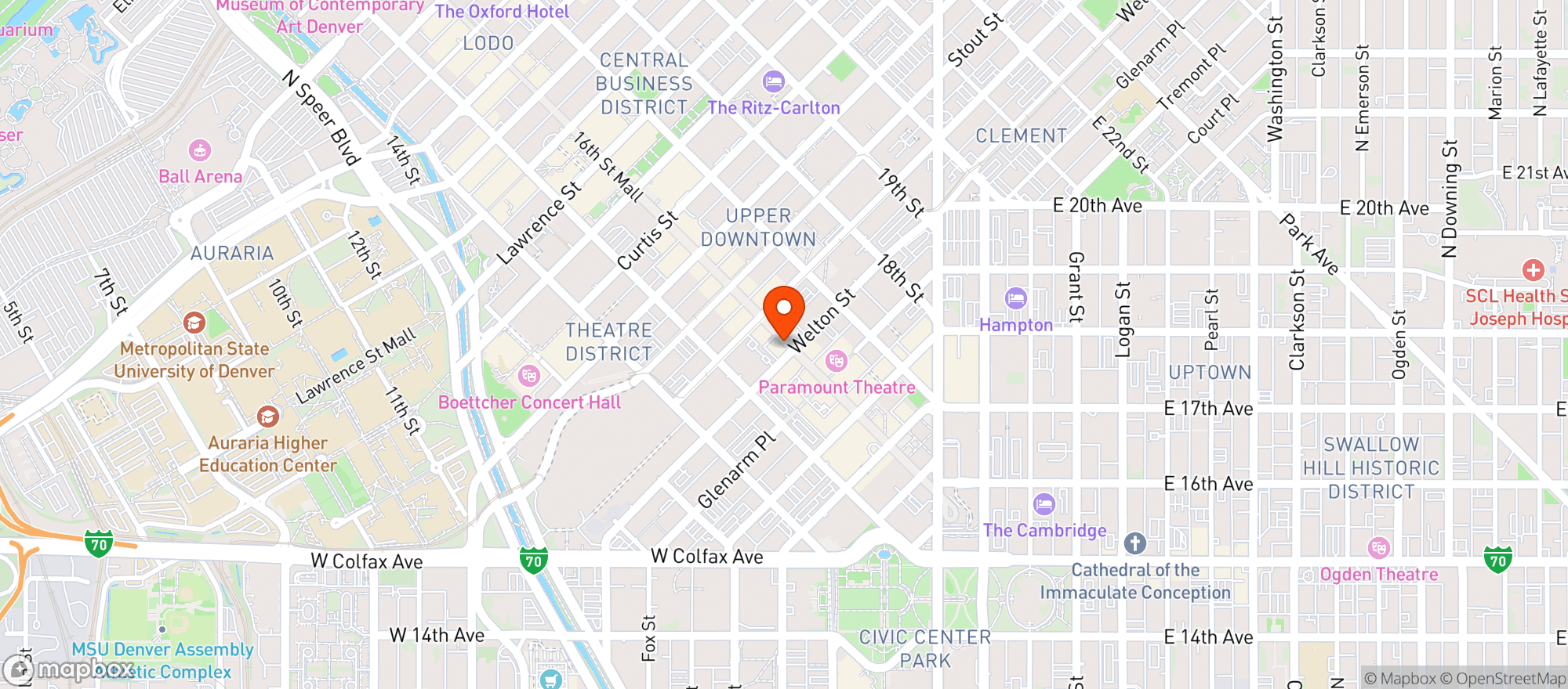 Map showing Otra Vez Cantina