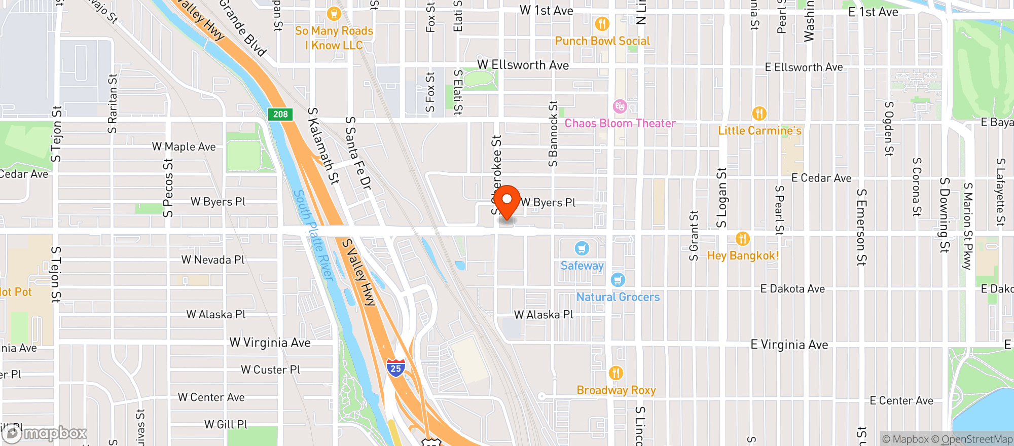 Map showing Rocky Mountain Cannabis - Alameda
