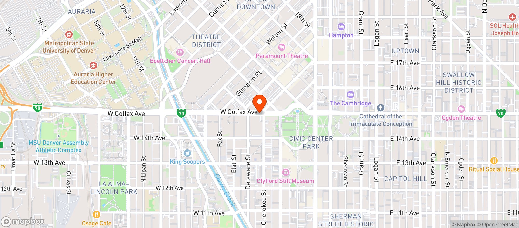 Map showing Safeway