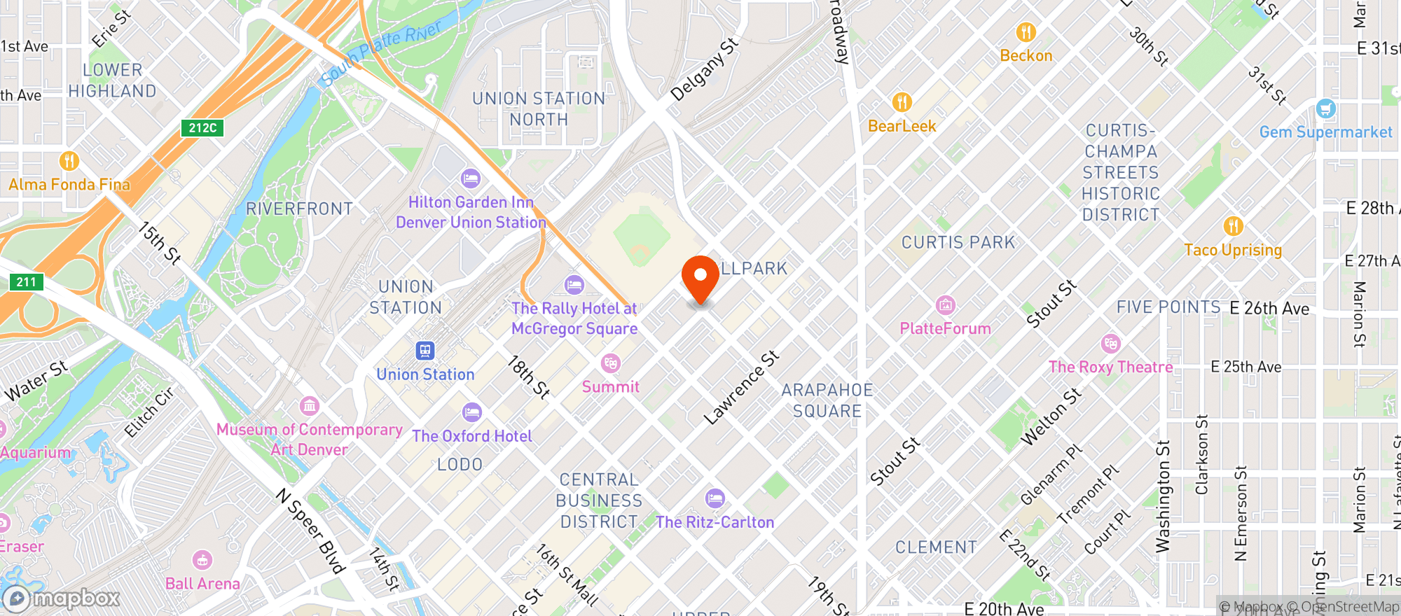 Map showing Mr. B's - Market St.